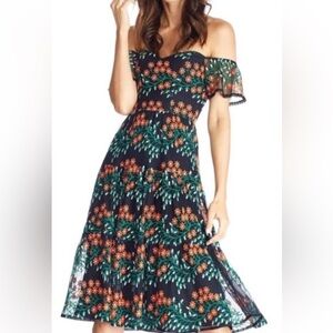Dress the Population Floral Blue Dress